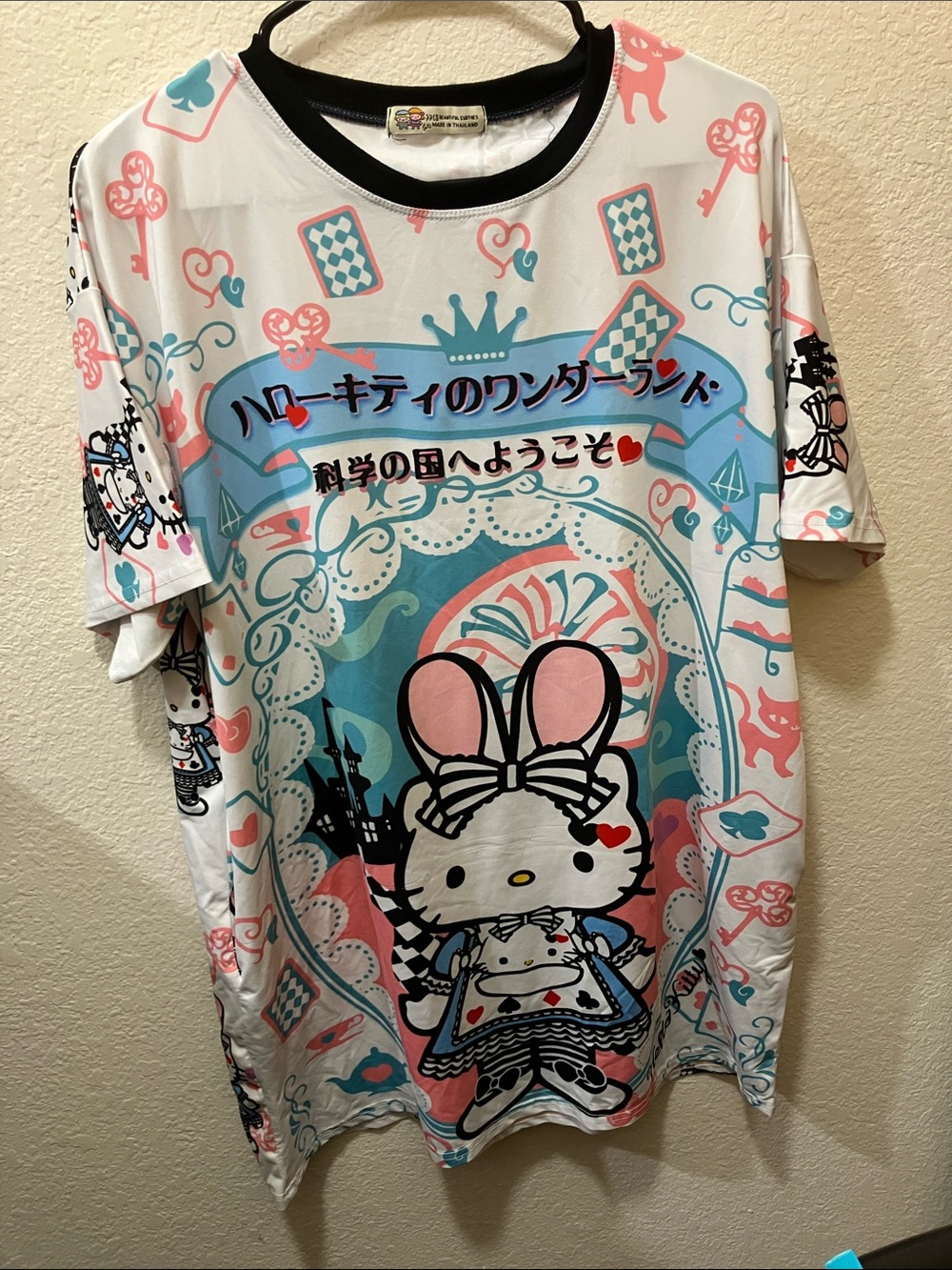 Sanrio Hello Kitty Wonderland Tee - White, Pink, Blue